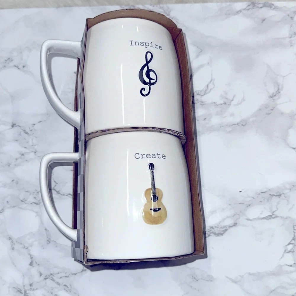 Dolly Parton Inspire & Create White Ceramic Mug Set new in package